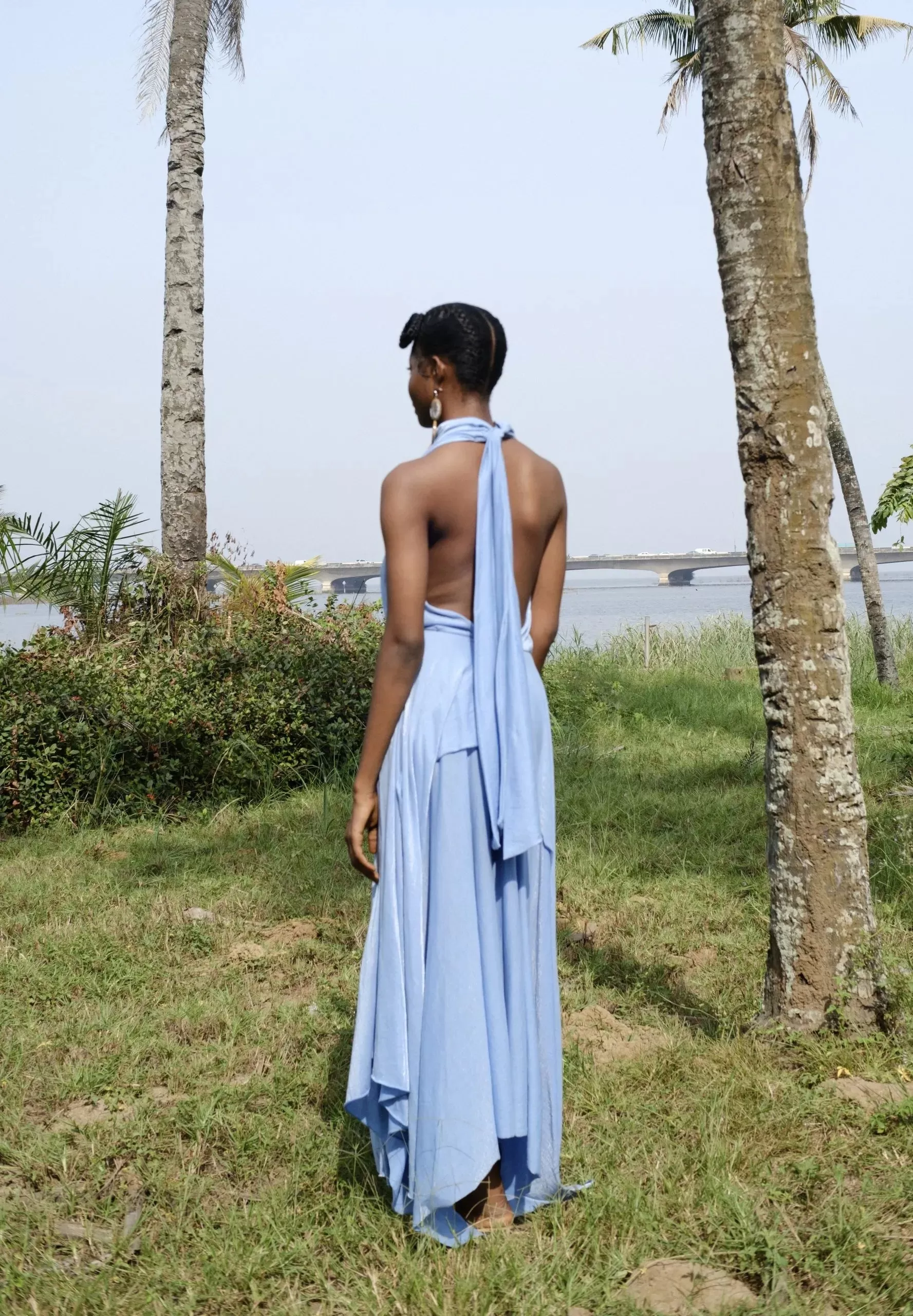 Abiola Olusola Ibra Dress With Shimmery High Slit