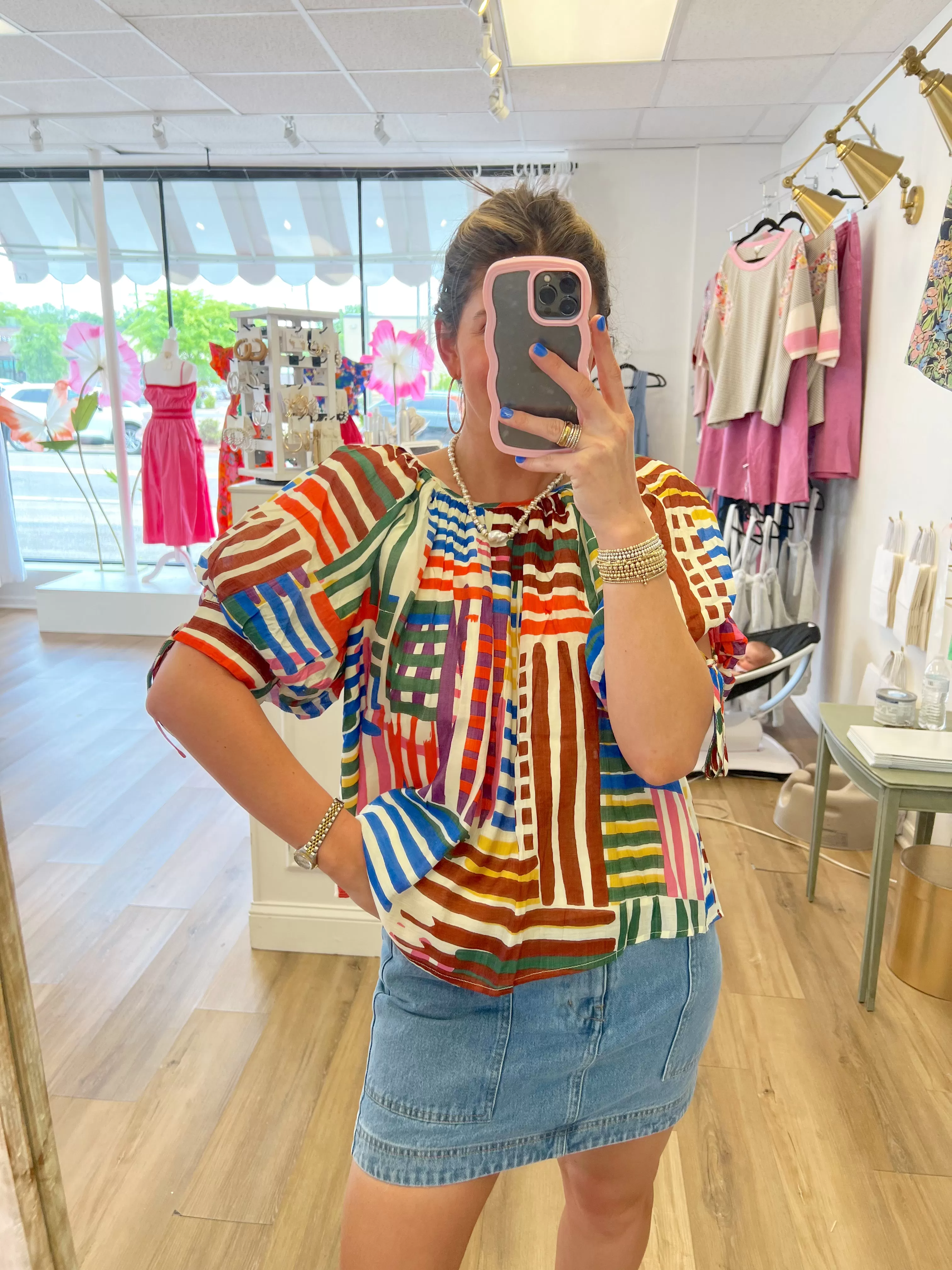 Abstract Print Blouse