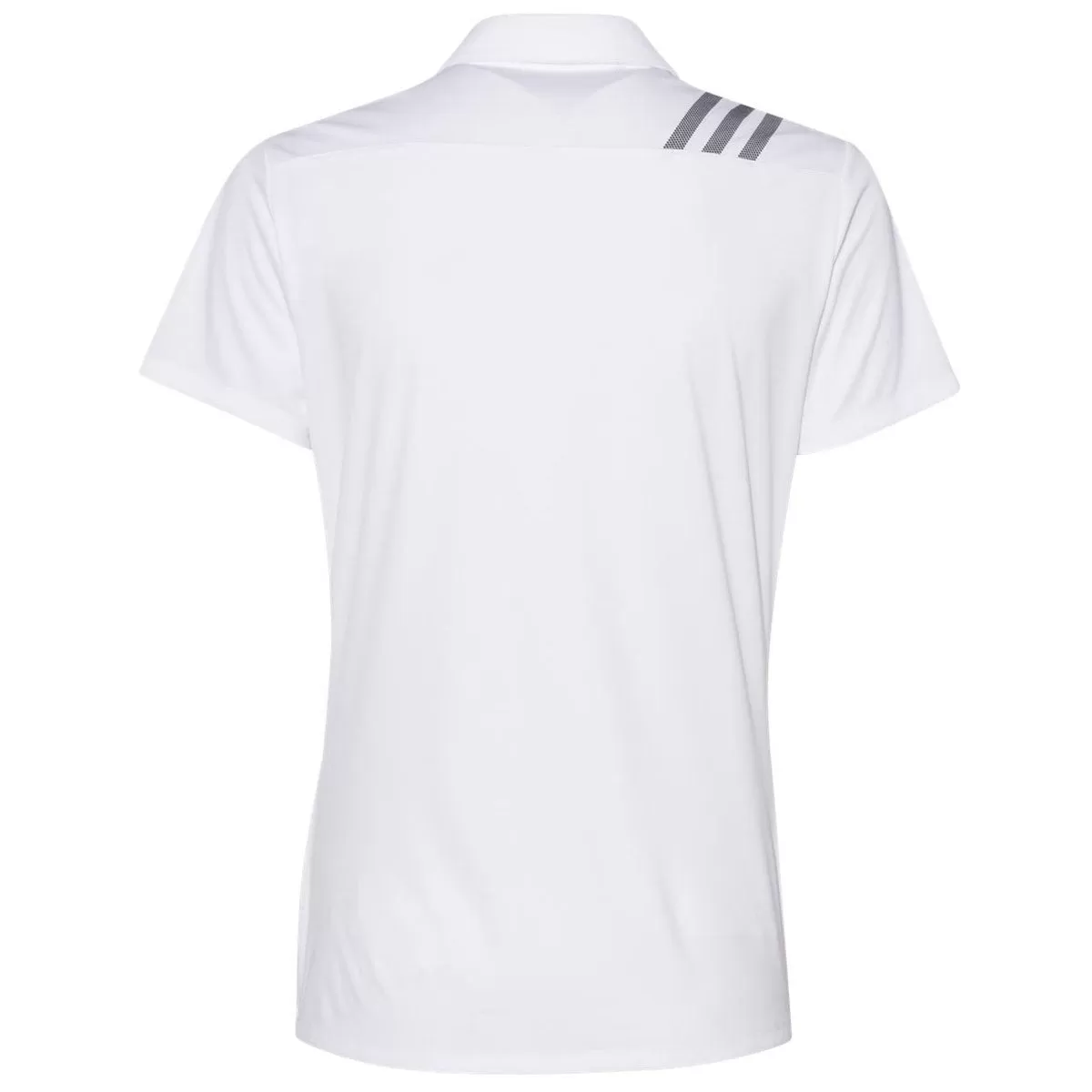 adidas Women's White/Black 3 Stripe Shoulder Sport Polo