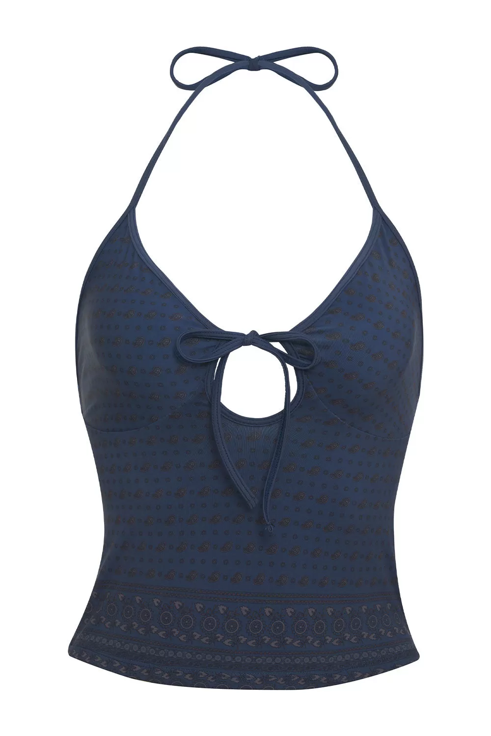 Adriana Halter Tankini Bikini Top - Indigo Dusk