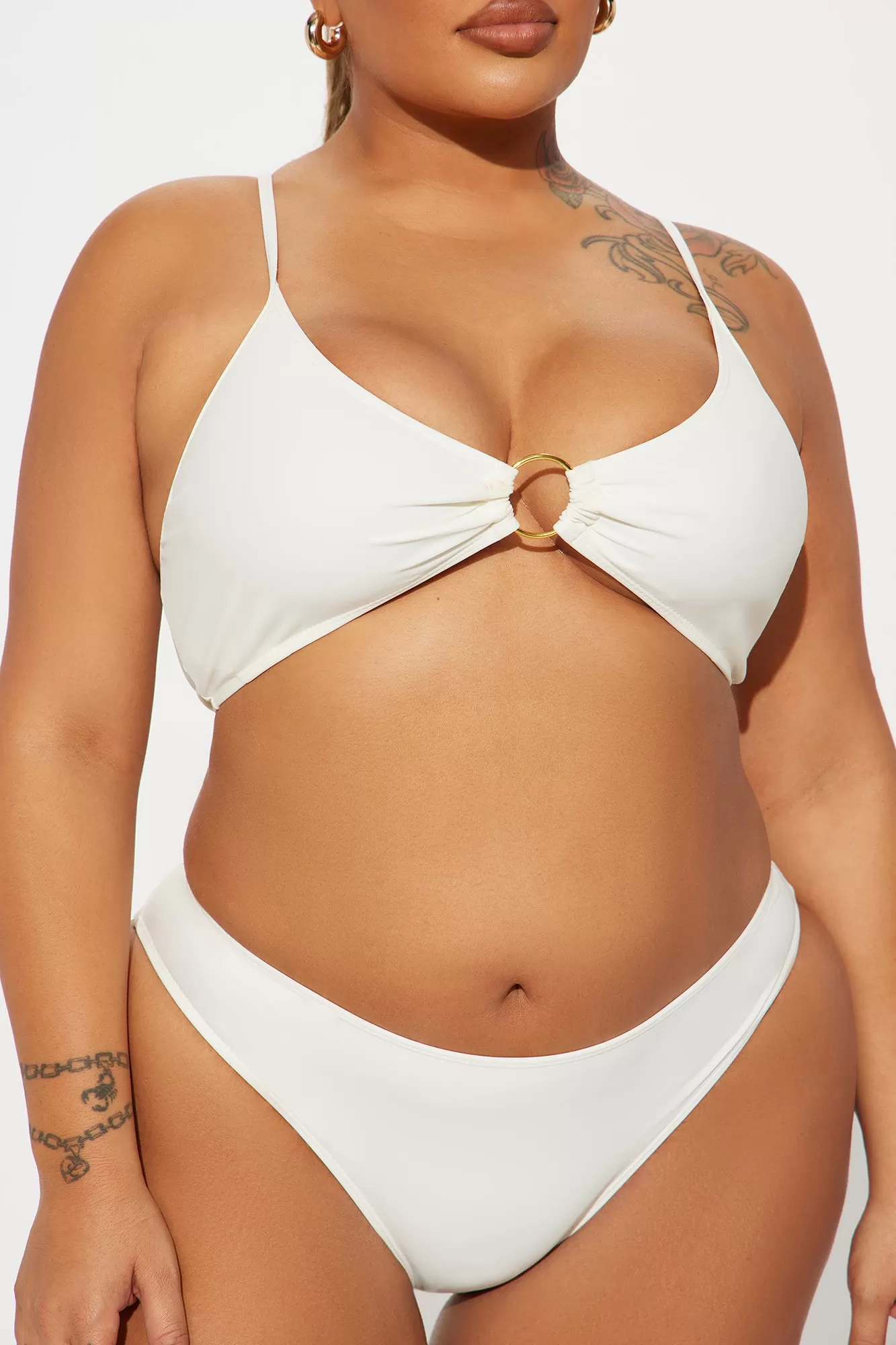 Anika Charm Chain 4 Piece Bikini Set - Ivory