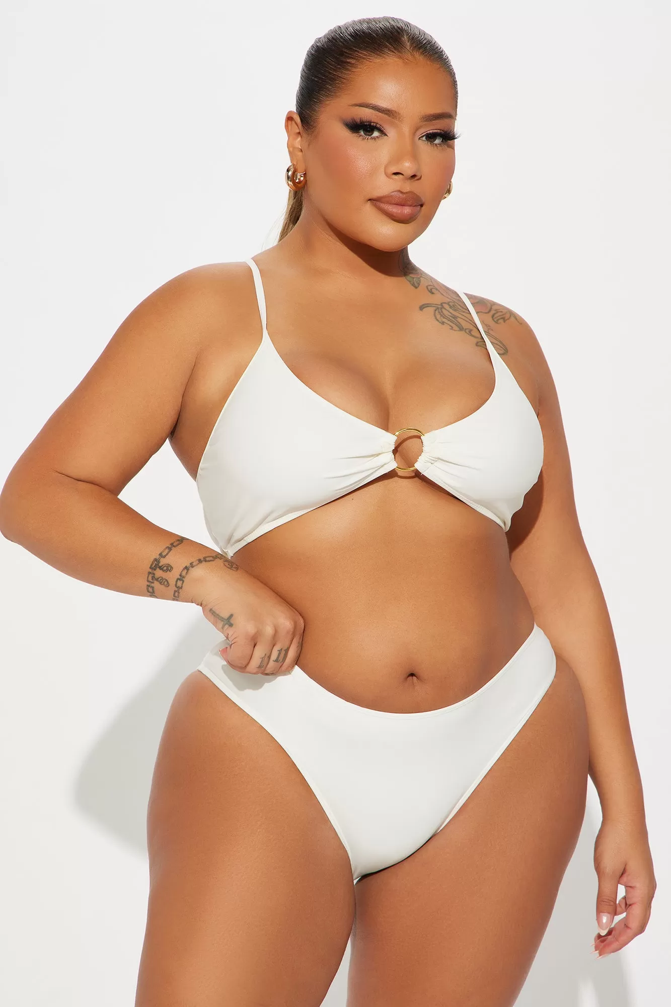 Anika Charm Chain 4 Piece Bikini Set - Ivory