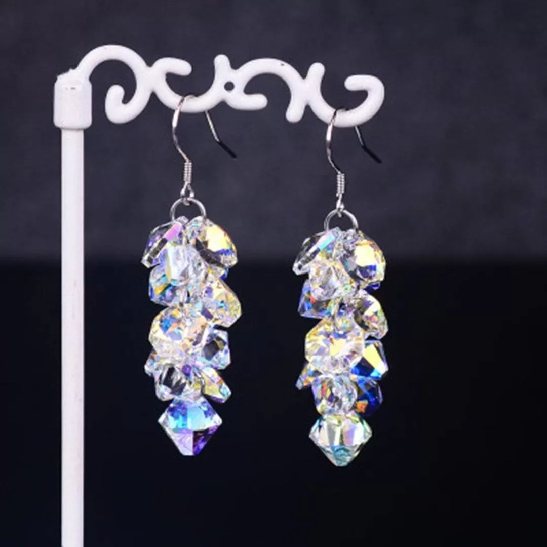 Austrian Crystal 925 Sterling Silver Earrings For Women