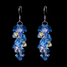 Austrian Crystal 925 Sterling Silver Earrings For Women