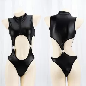 Black Strap Hollow Swimsuit