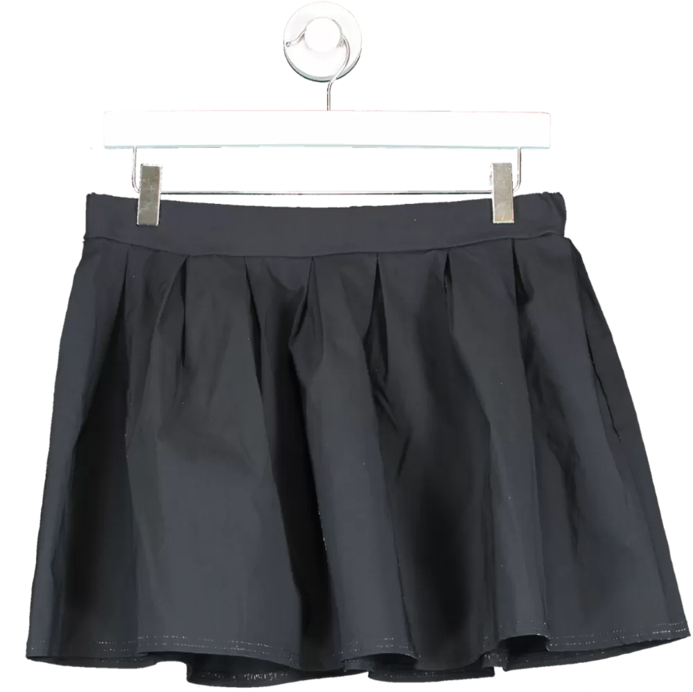 boohoo Black Pleated Mini Skirt UK 14