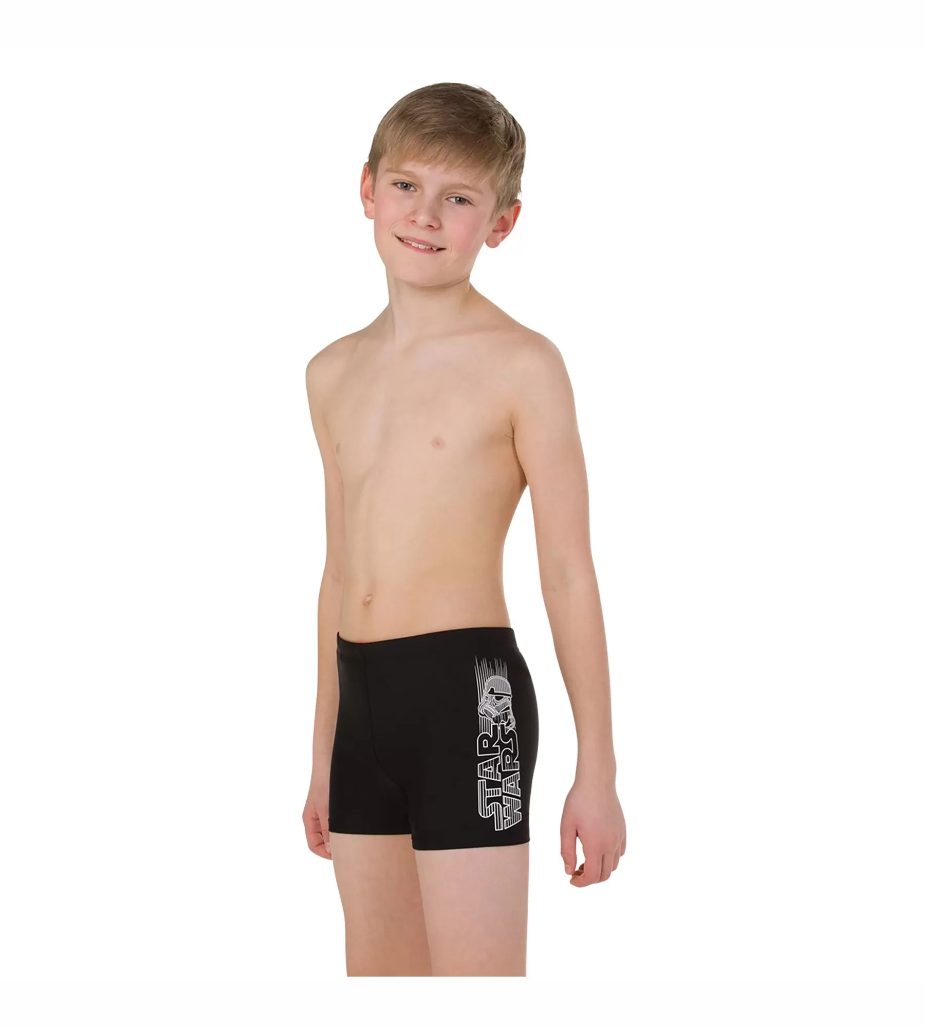 Boy's Star Wars Aquashort - Trooper Logo Black  &  White