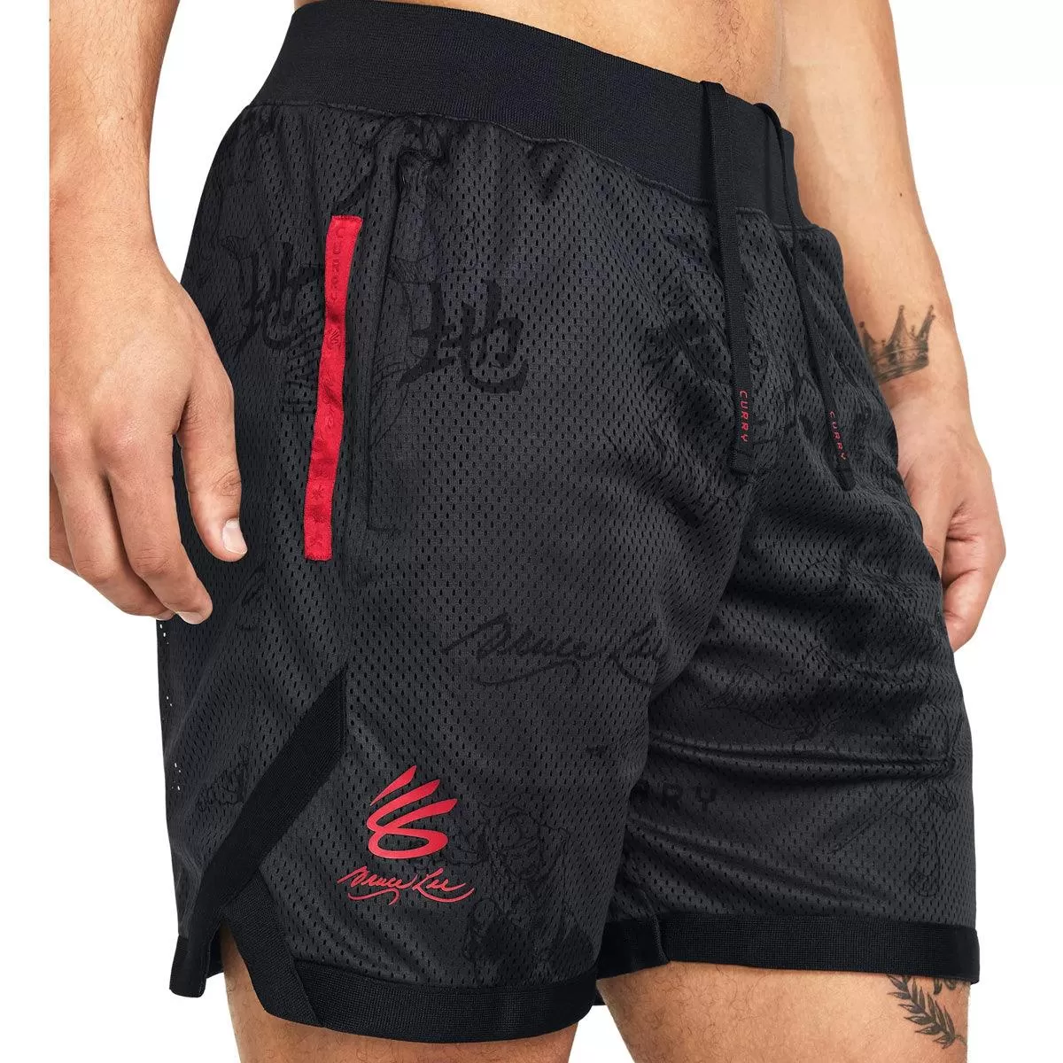   Bruce Lee Curry Lunar New Year Mesh Shorts 'Fire'