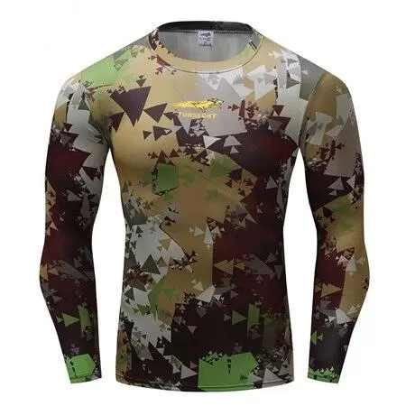 Camouflage Compression 'Swamp Camo' Long Sleeve Rashguard