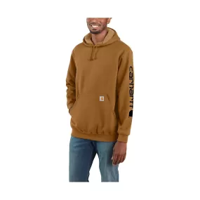 Carhartt Men's Midweight Hooded Logo Sweatshirt - Carhartt Brown