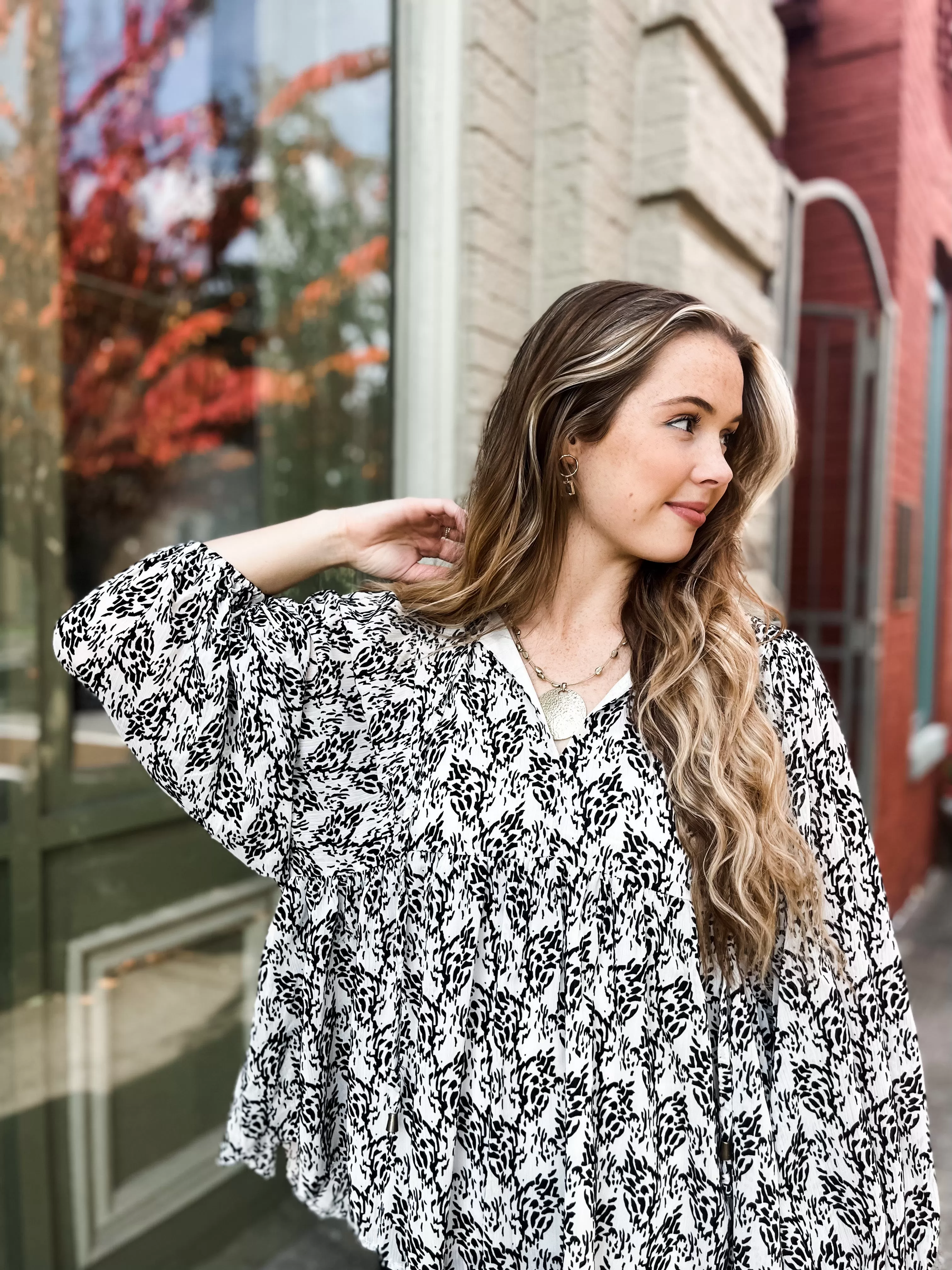 C'est la Vie Jacquard Blouse