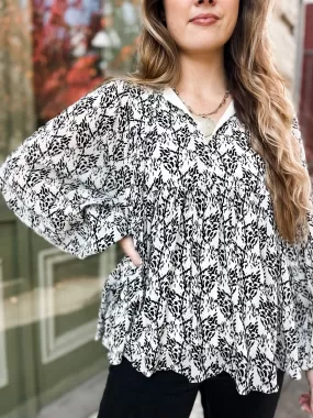 C'est la Vie Jacquard Blouse