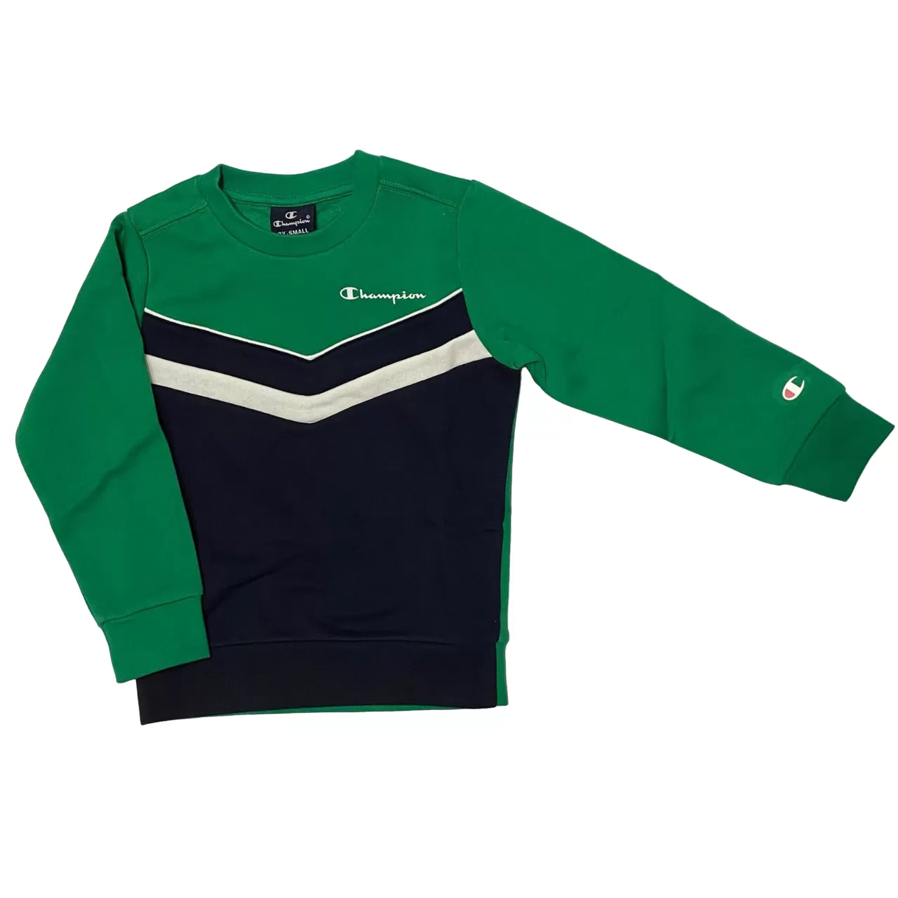 Champion Tracksuit with crew neck sweatshirt for boys Lagacy 306593 GS018 green-blue