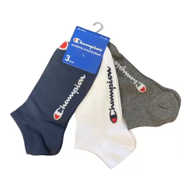 Champion unisex socks Sneaker Socks 3 pairs U24560 BS501 navy-white-grey