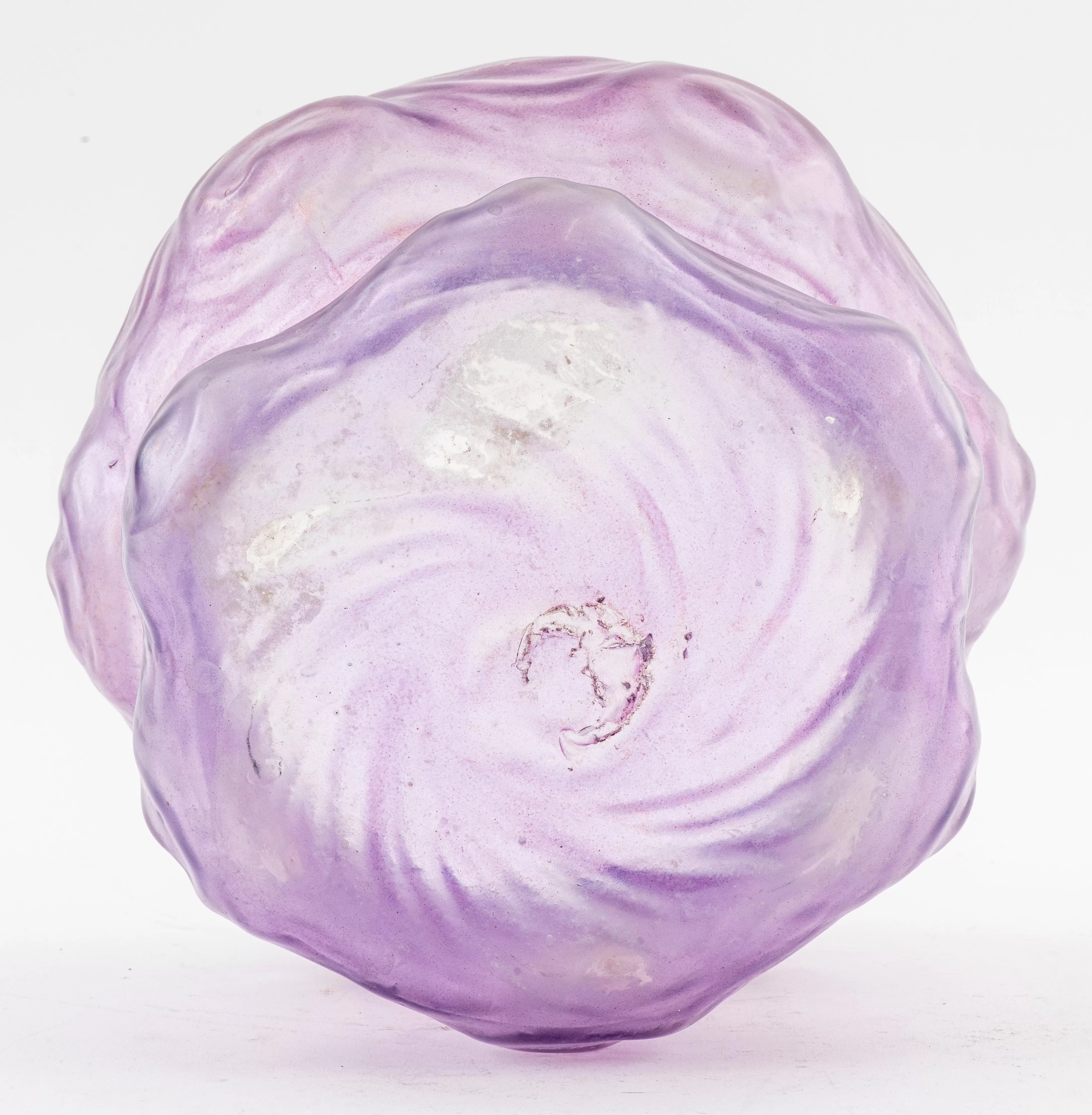 Contemporary Hand-Blown Purple Glass Bowl