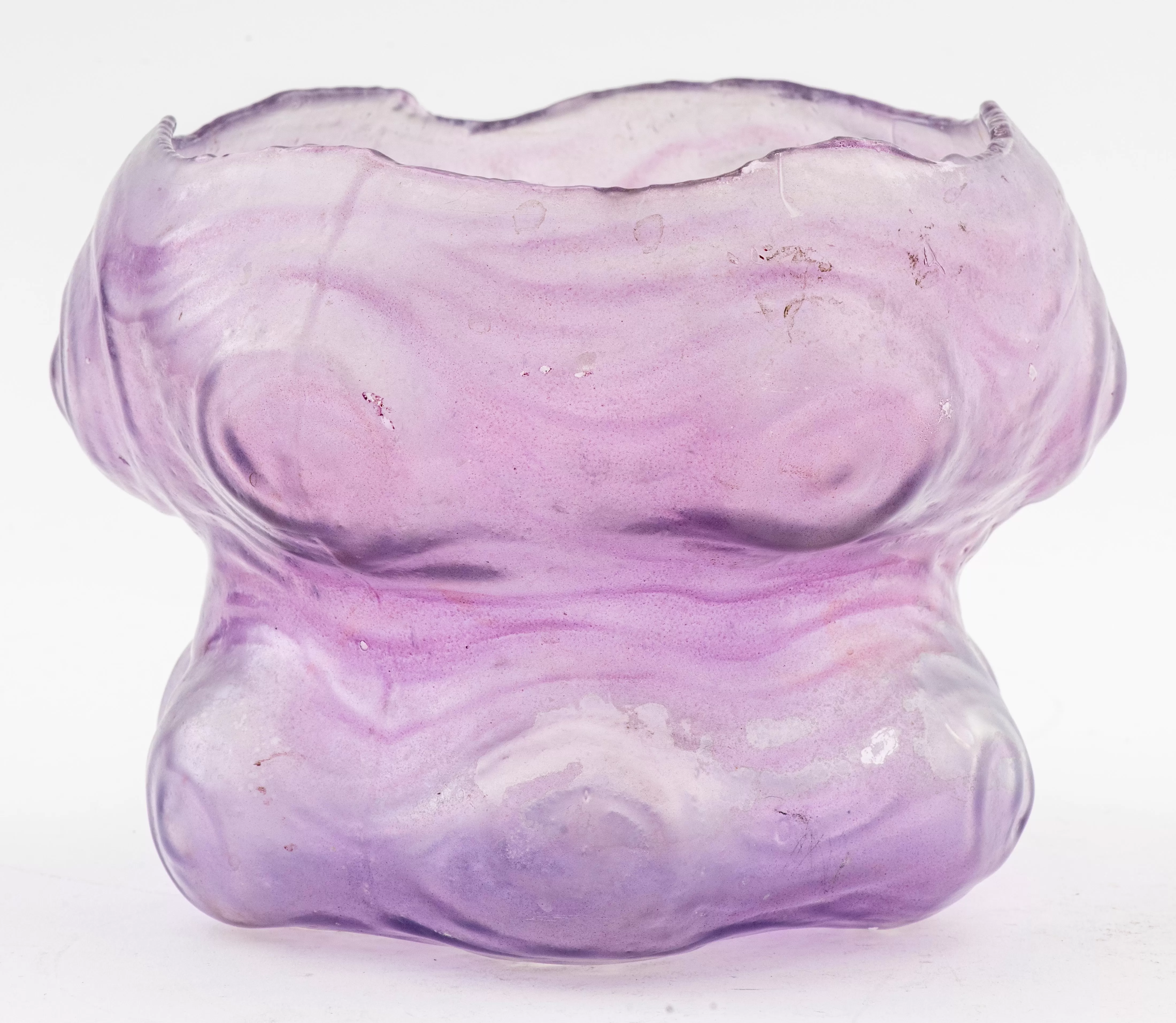 Contemporary Hand-Blown Purple Glass Bowl