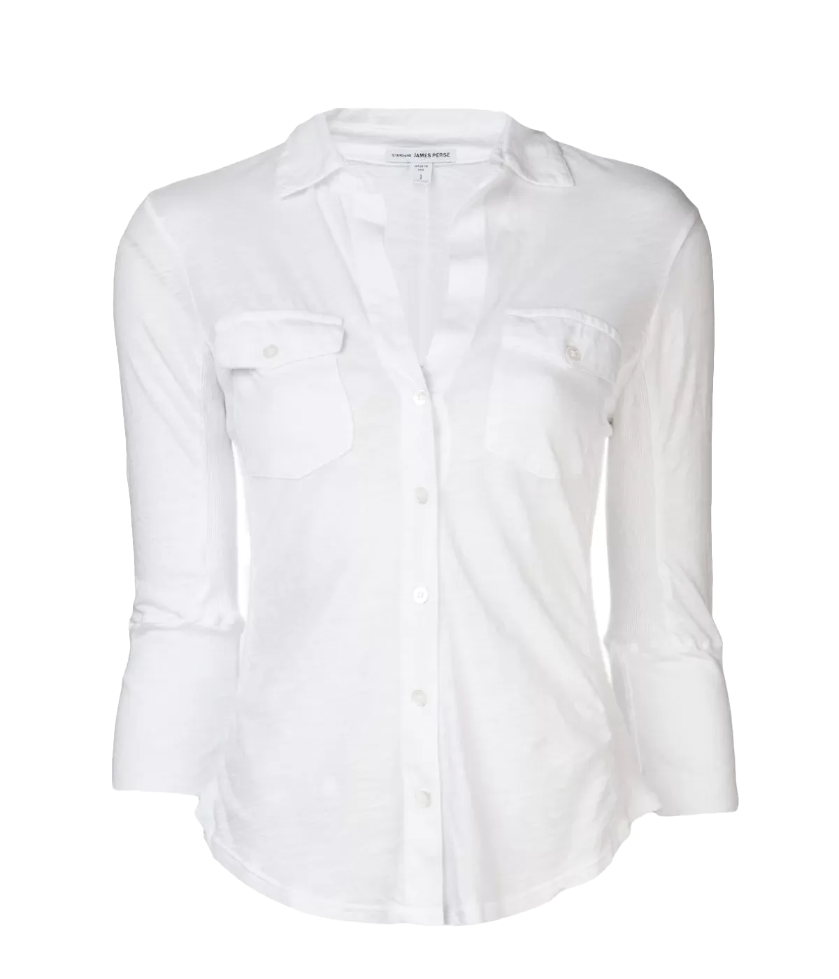 Contrast Panel Shirt in White