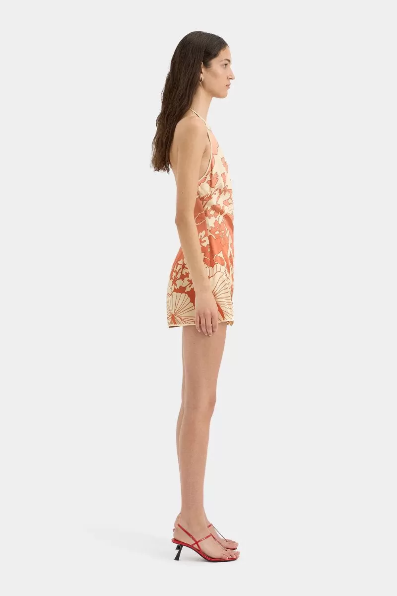 COSMO TWIST MINI DRESS-PARADISO PRINT