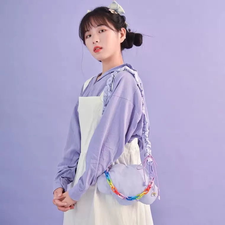 CUTE PASTEL PURPLE CLOUDS BAG BY20001