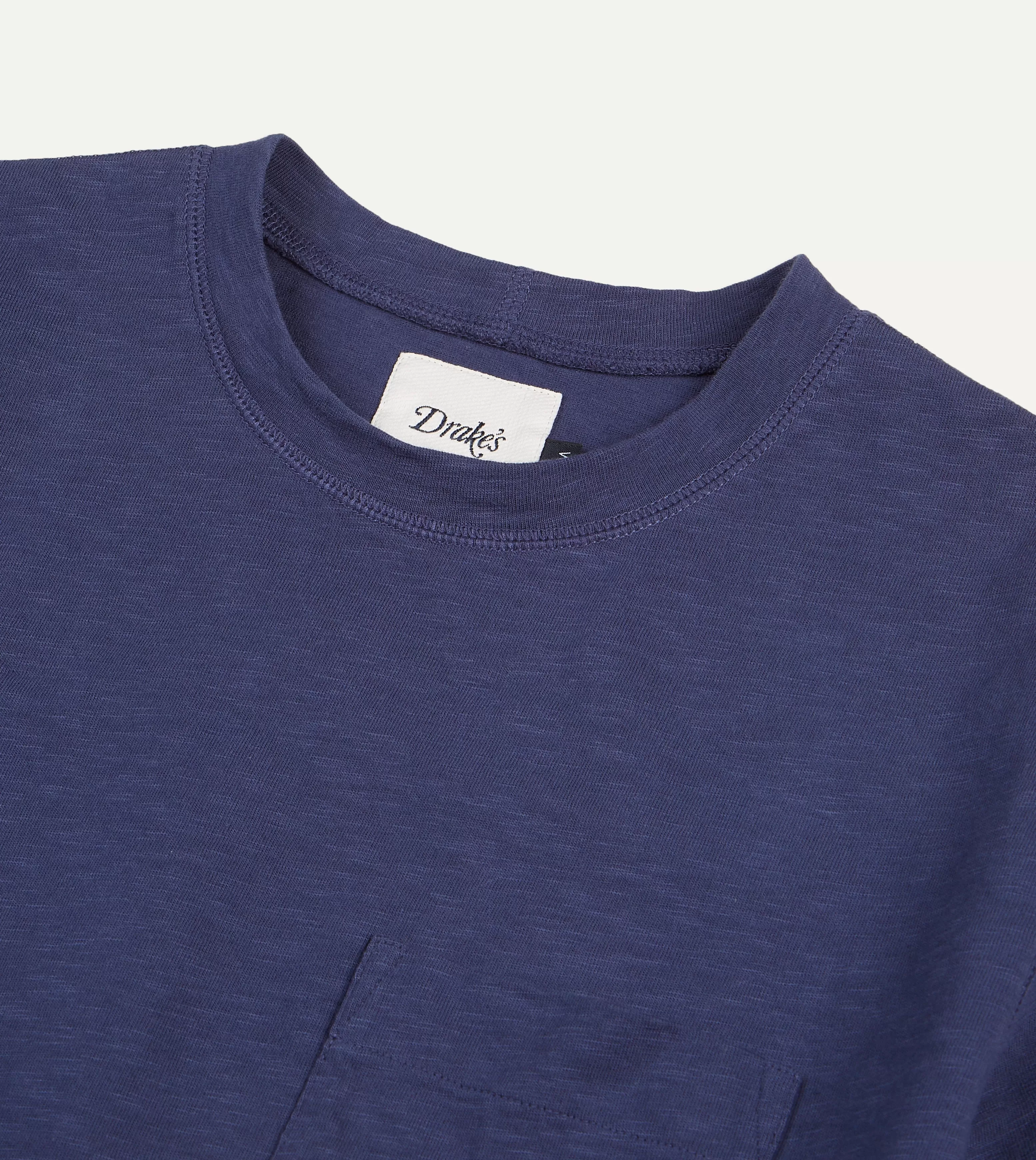 Dark Indigo Flamé Cotton Crew Neck Hiking T-Shirt