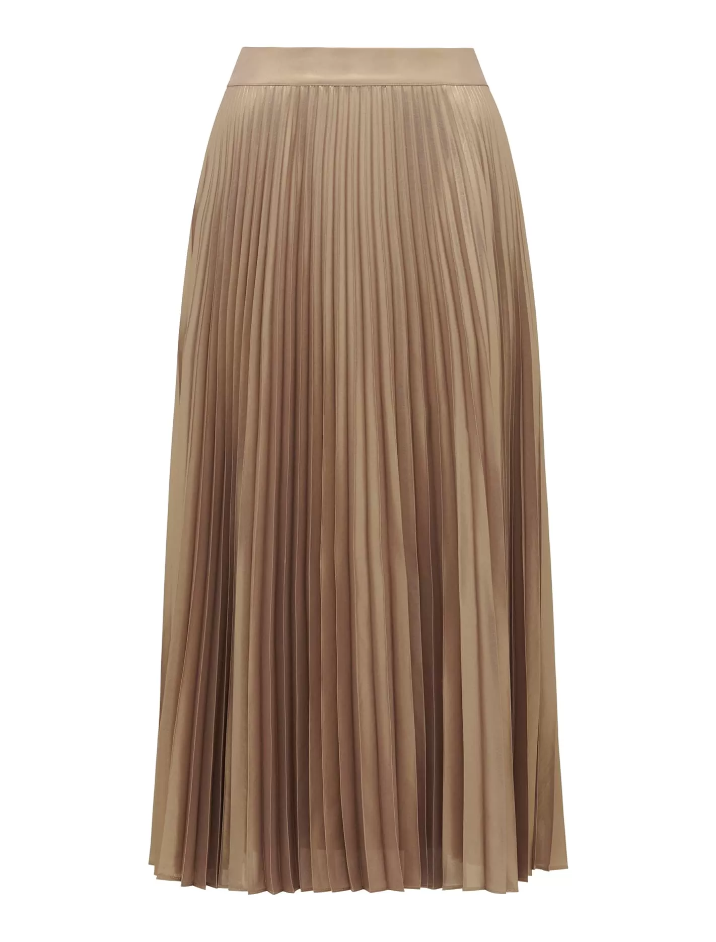 Estella Metallic Pleated Maxi Skirt