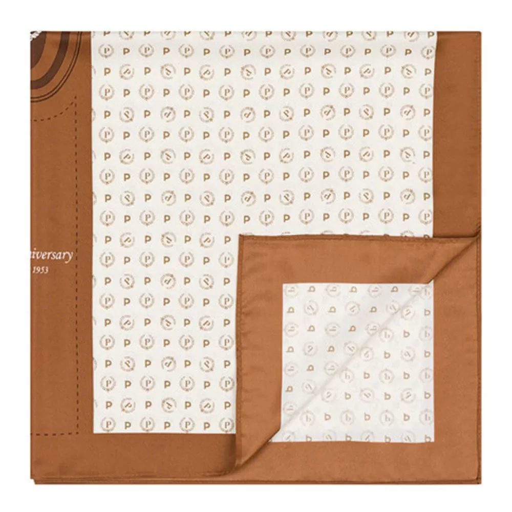 Foulard Donna POLLINI stampa Heritage 70th Anniversary Avorio e Marrone