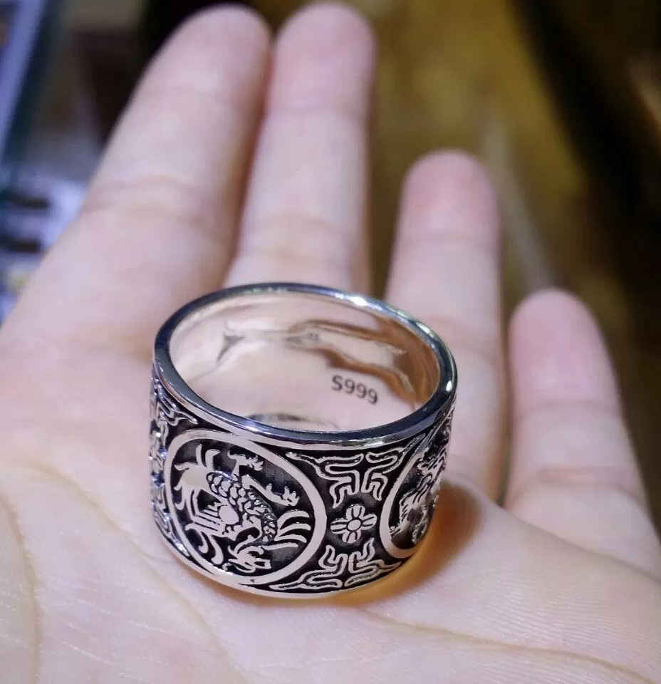 Four Celestial Guardians Titanium Steel Ring