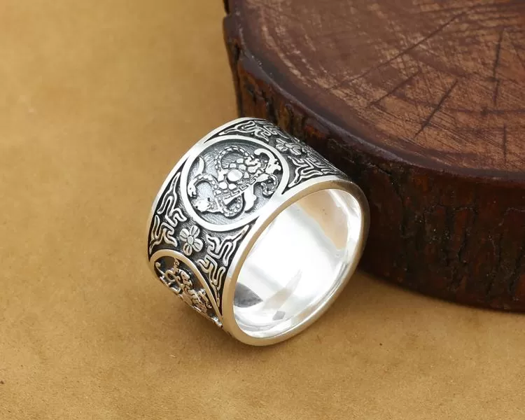 Four Celestial Guardians Titanium Steel Ring