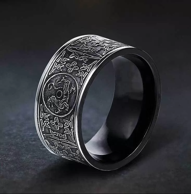 Four Celestial Guardians Titanium Steel Ring