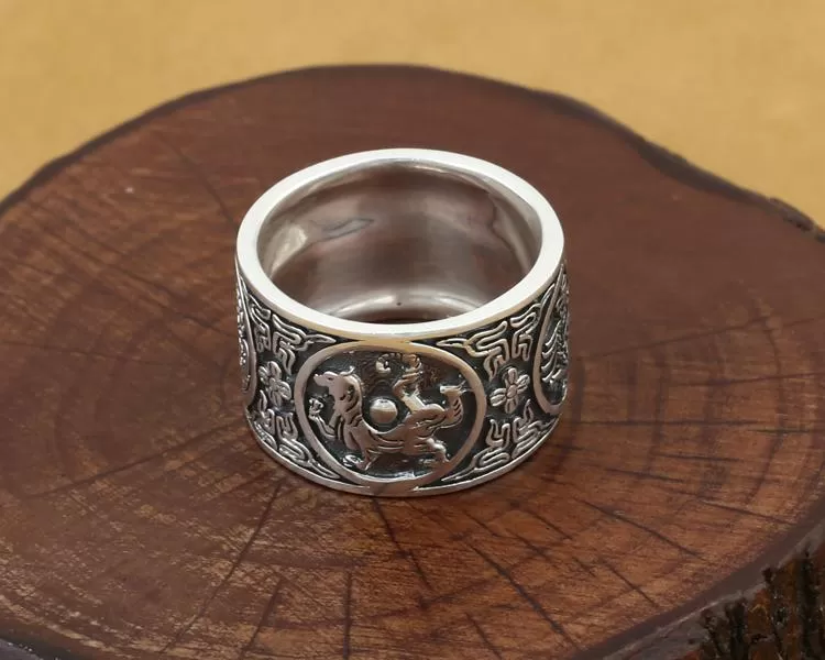 Four Celestial Guardians Titanium Steel Ring