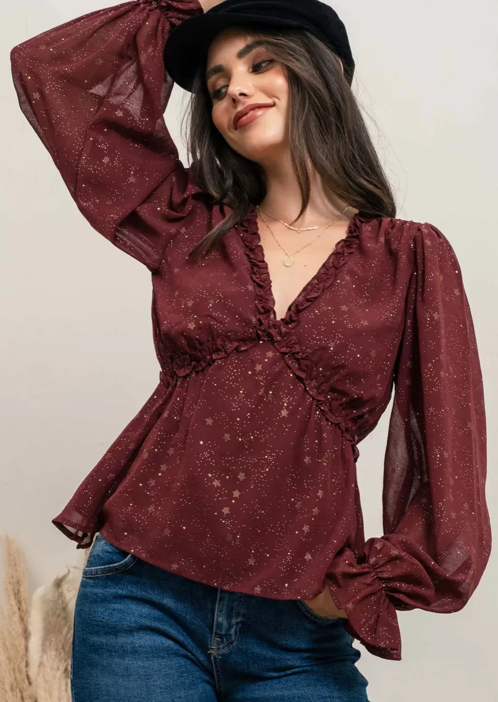 GLITTER STAR TOP