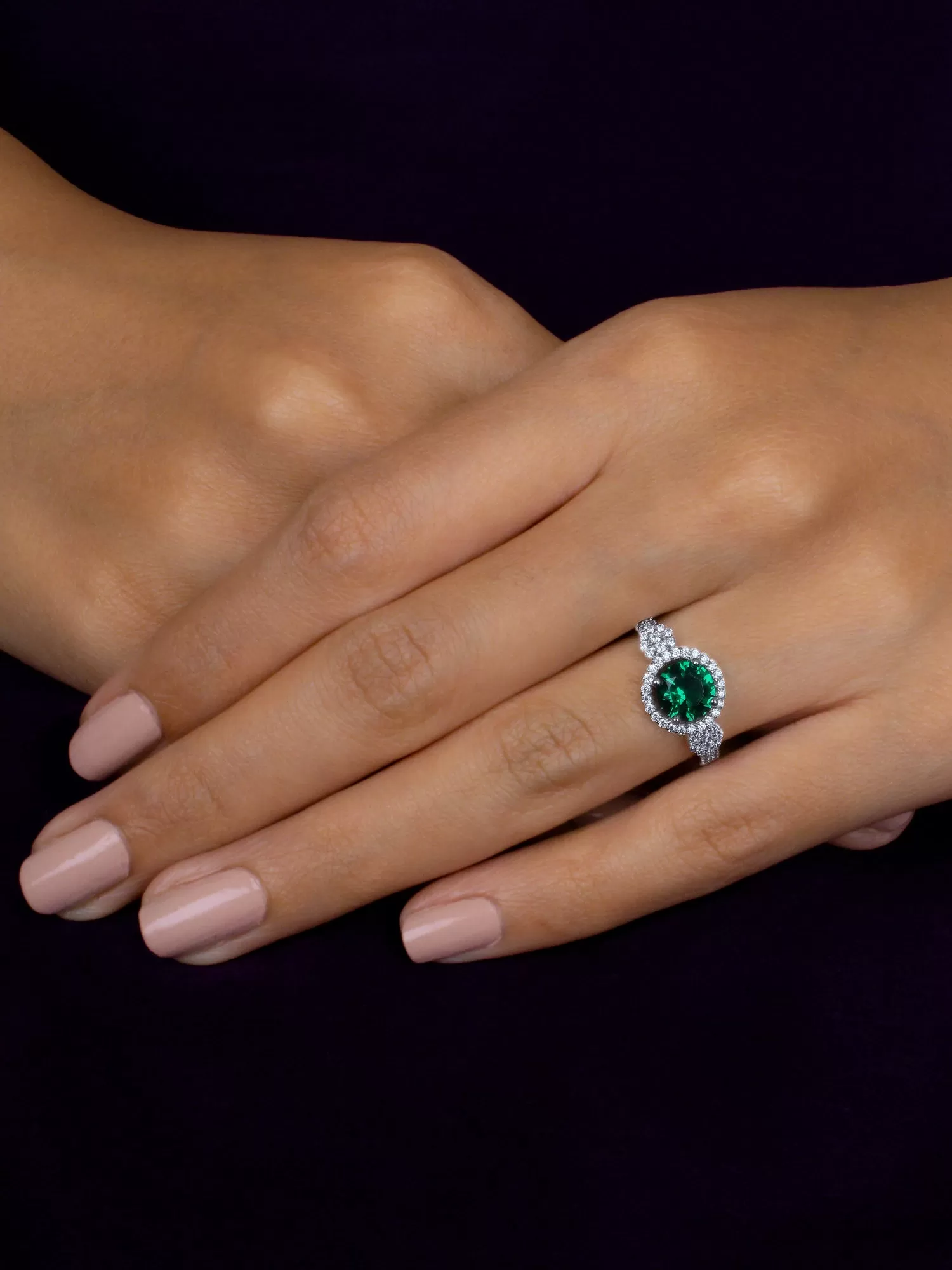 Green Divine Silver Ring