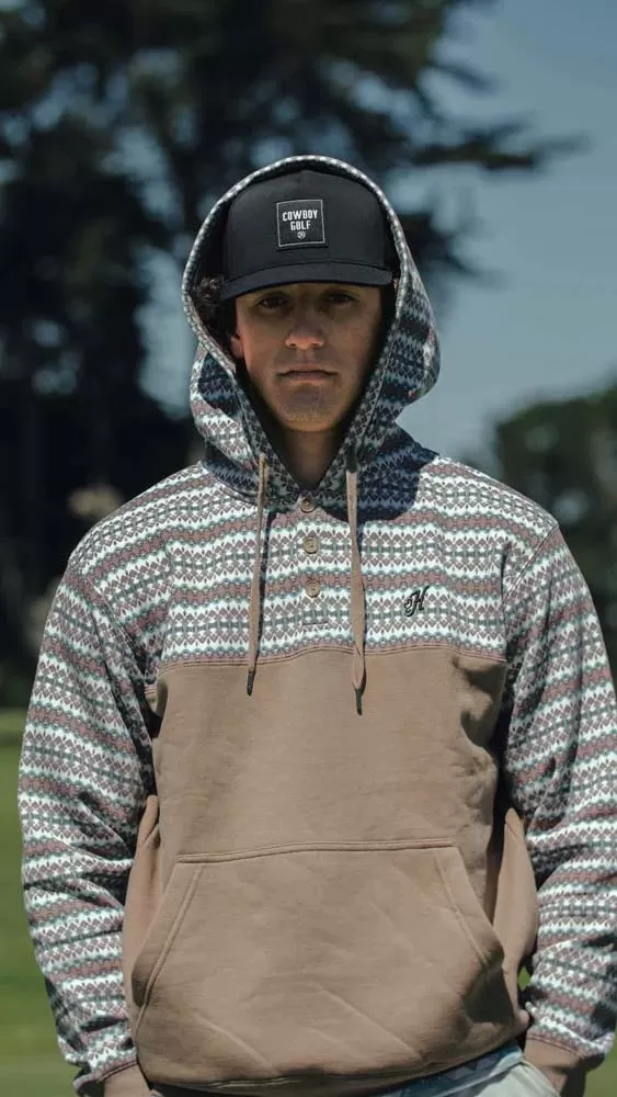 'Hooey' Men's Jimmy Striped Hoody - Brown / Cream