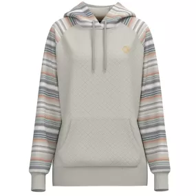 'Hooey' Women's Summit Quilted Pattern Hoody - Cream / Serape