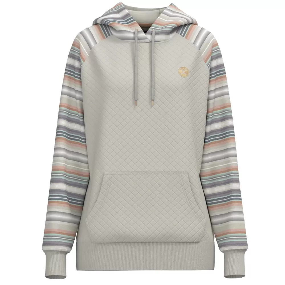 'Hooey' Women's Summit Quilted Pattern Hoody - Cream / Serape