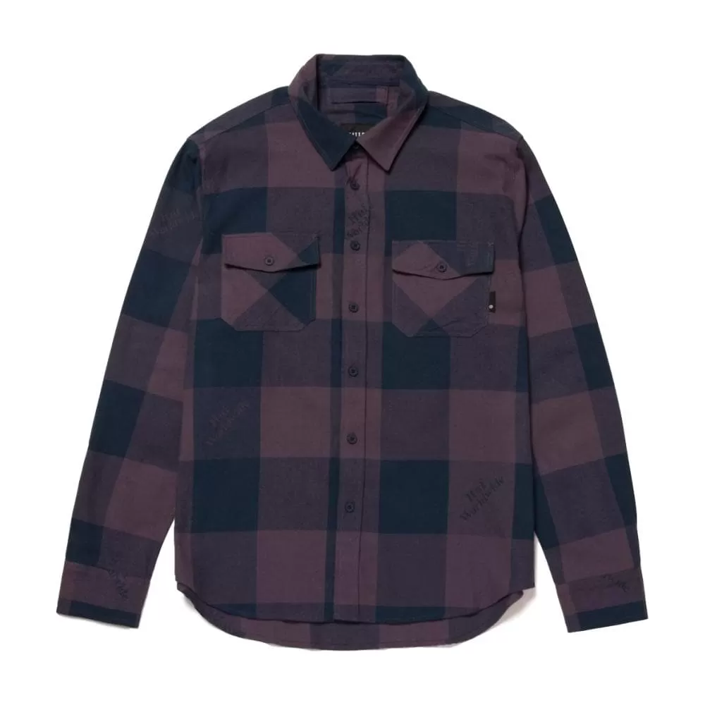 HUF HEIGHTS L/S FLANNEL-PURPLE