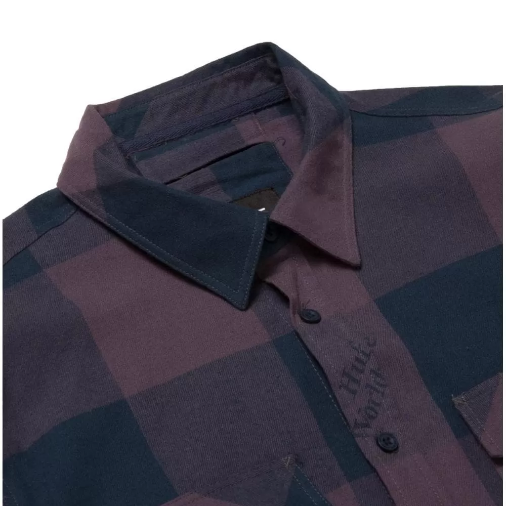 HUF HEIGHTS L/S FLANNEL-PURPLE