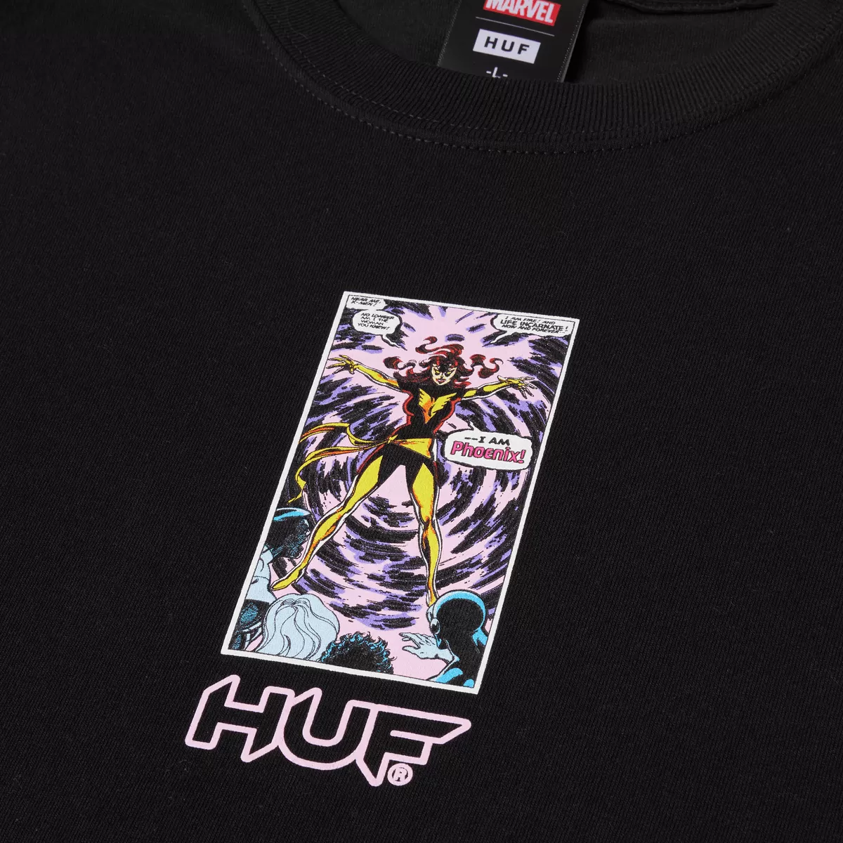 HUF HUF X X-MEN PHOENIX RISING L/S TEE-BLACK