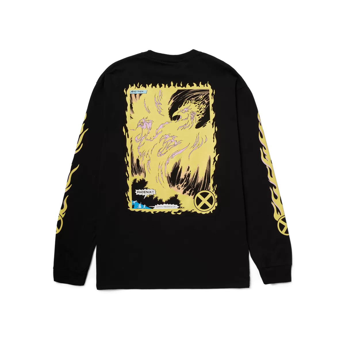 HUF HUF X X-MEN PHOENIX RISING L/S TEE-BLACK