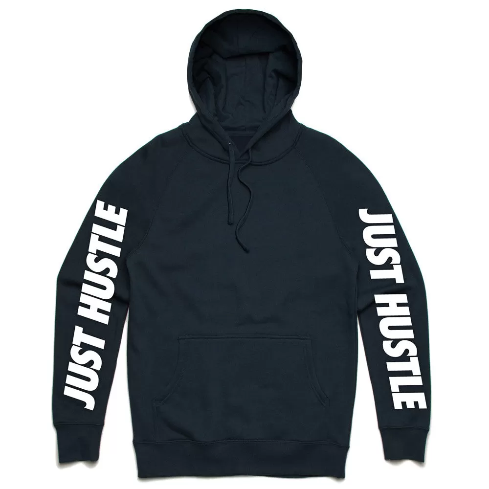 Just Hustle Bare Arms Navy Hoodie