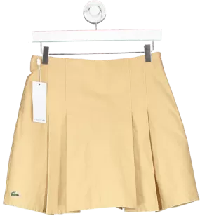 Lacoste Beige Pleated Cotton Skirt UK S