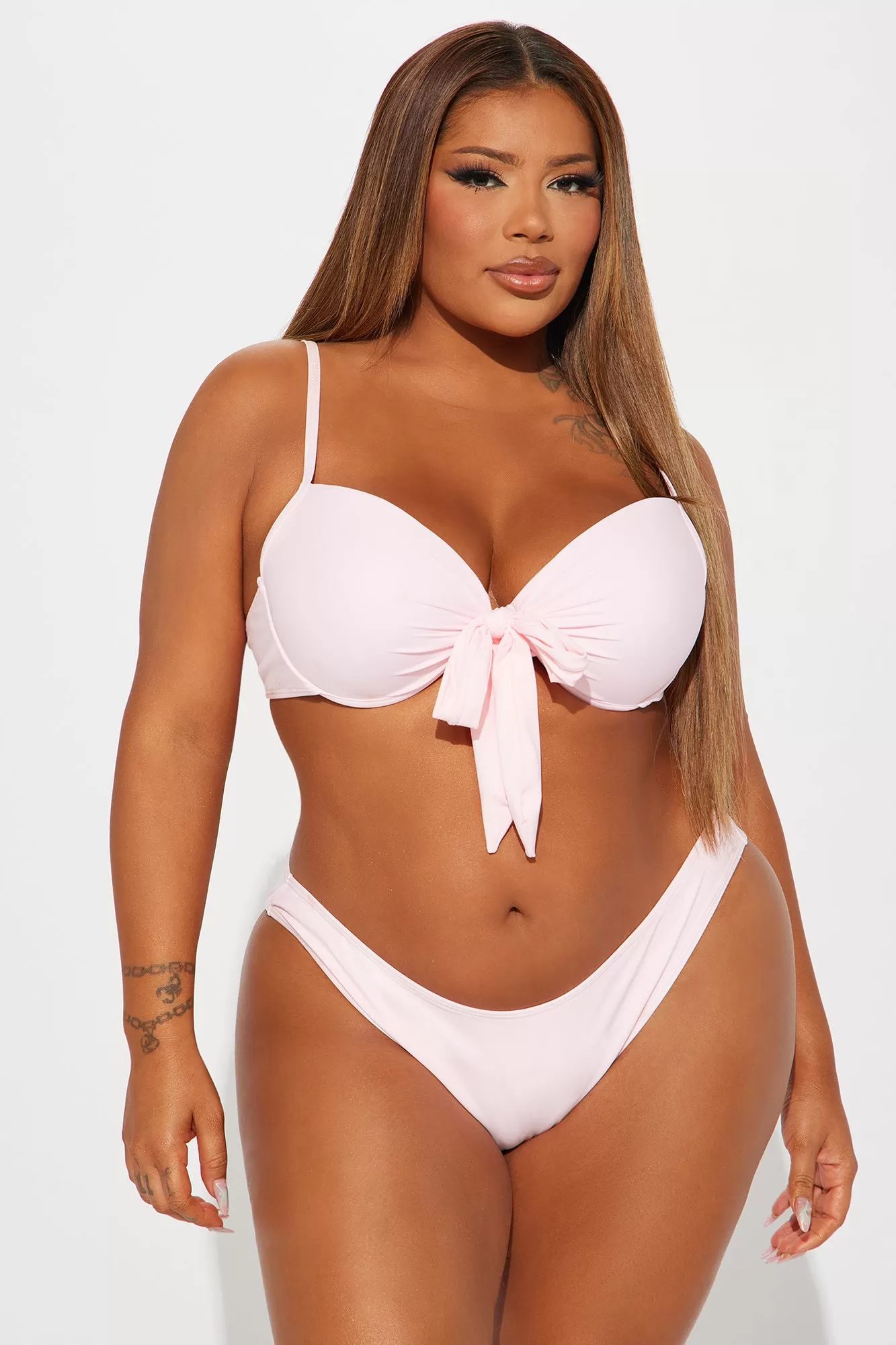 Levana Bra Cup 3 Piece Bikini Set - Pink