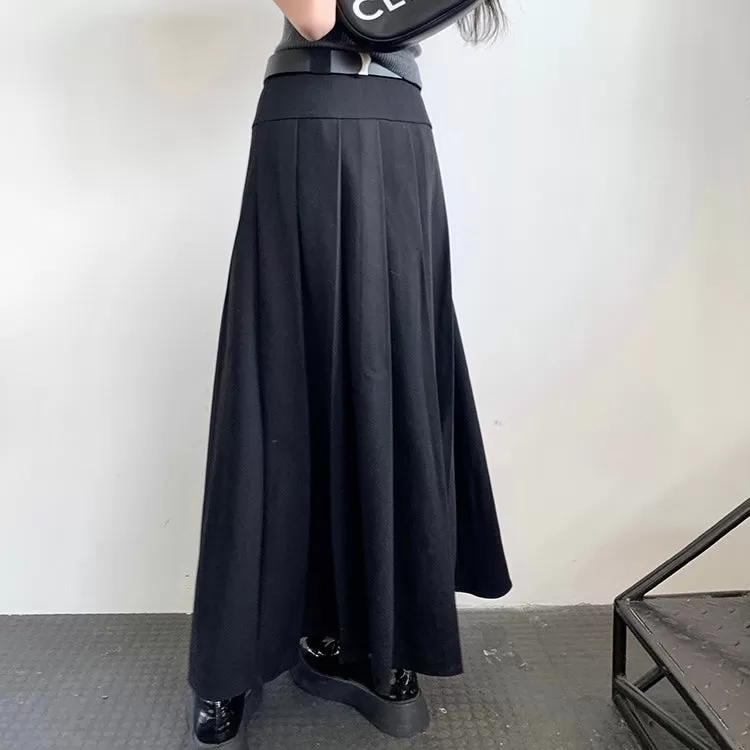 Long Pleated Skirt