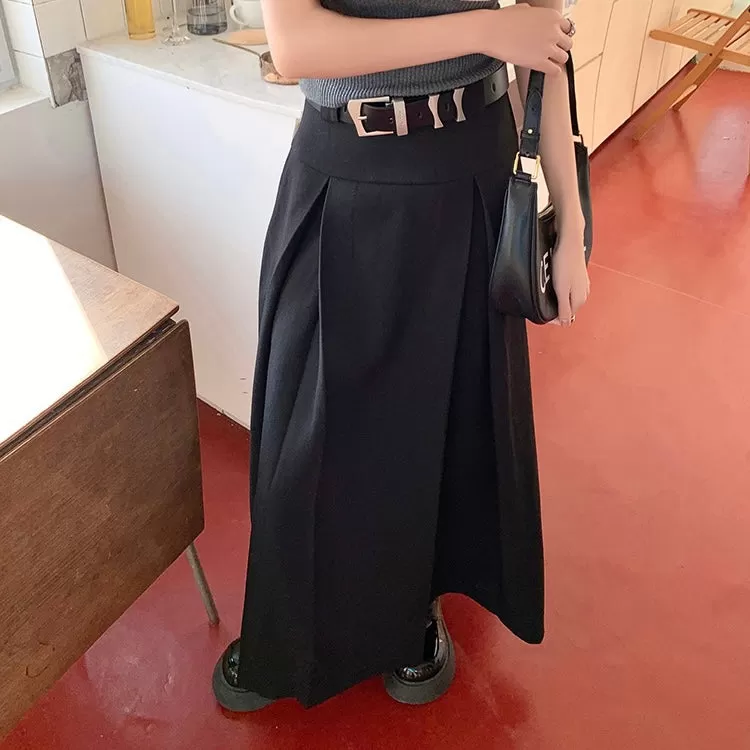 Long Pleated Skirt