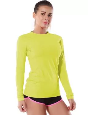 Long Sleeve UPF 50 Rashguard neonyellow