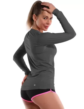 Long Sleeve UPF 50 Rashguard shadowcharcoal_yogastudio