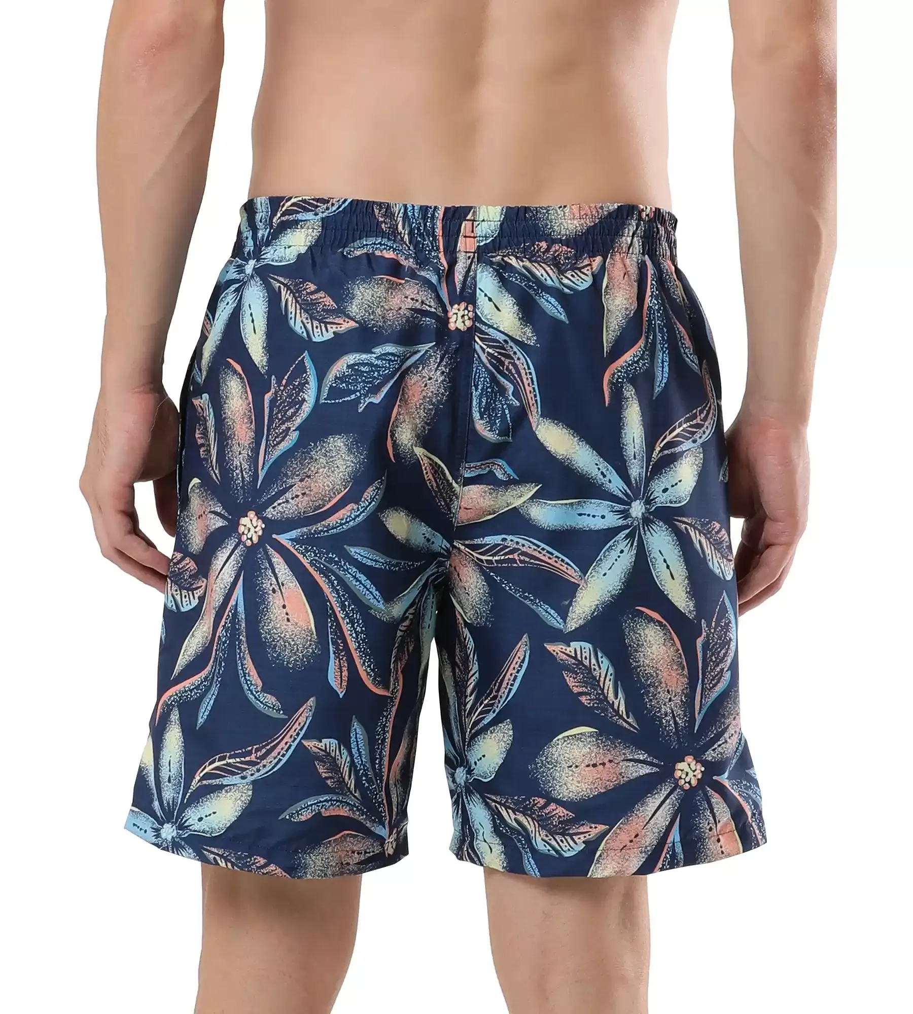 Men's Digital Printed Leisure' Watershorts - Pure Blue & Cerulean Blue