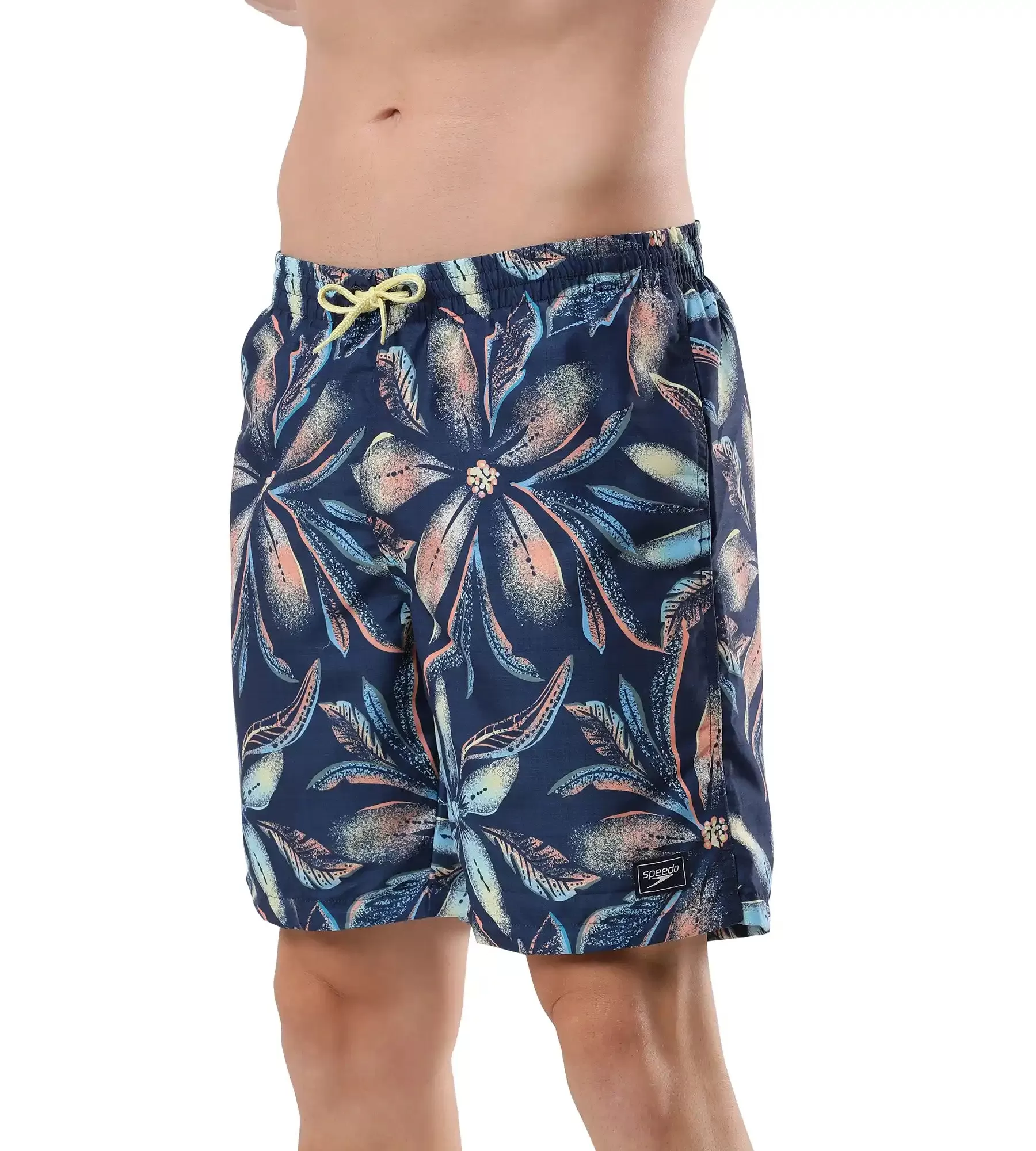 Men's Digital Printed Leisure' Watershorts - Pure Blue & Cerulean Blue