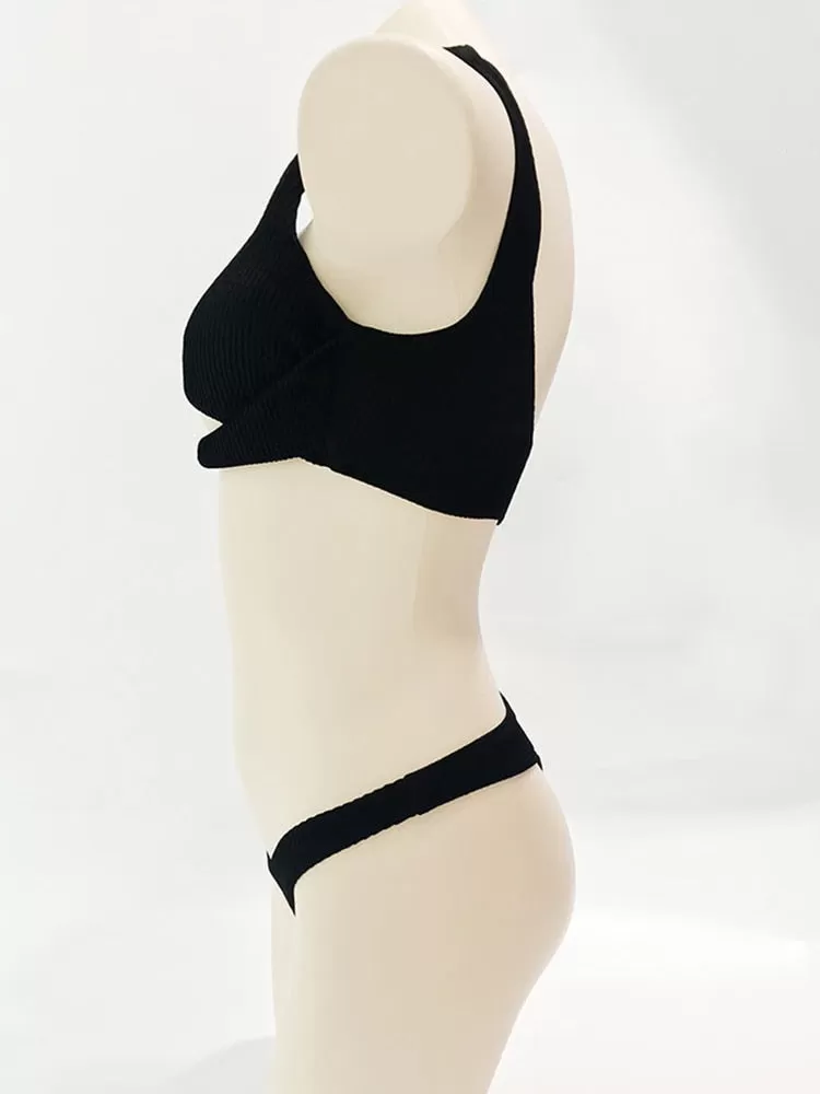 Midnight Oasis – Underboob-Bikini mit Cut-Outs, Unterbrust-Bikini