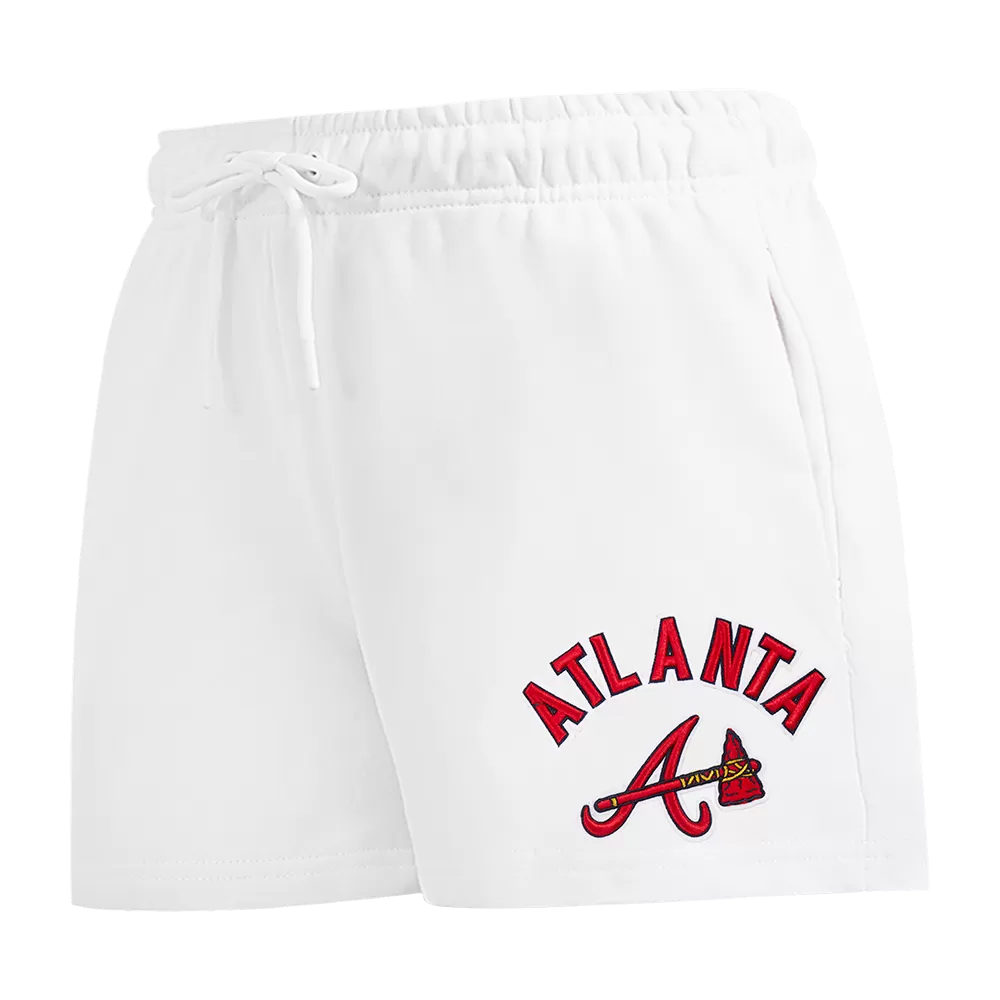 MLB ATLANTA BRAVES CLASSIC WOMEN'S FLC SHORT (WHITE)